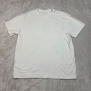 American Giant Men Short Sleeve Crew Neck T-Shirt XL White Cotton American Made‎